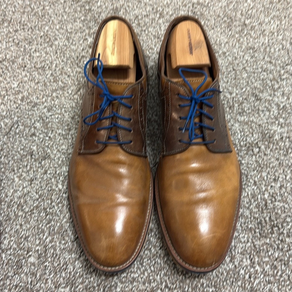 Johnston & Murphy Brown and Blue Oxford Shoes
